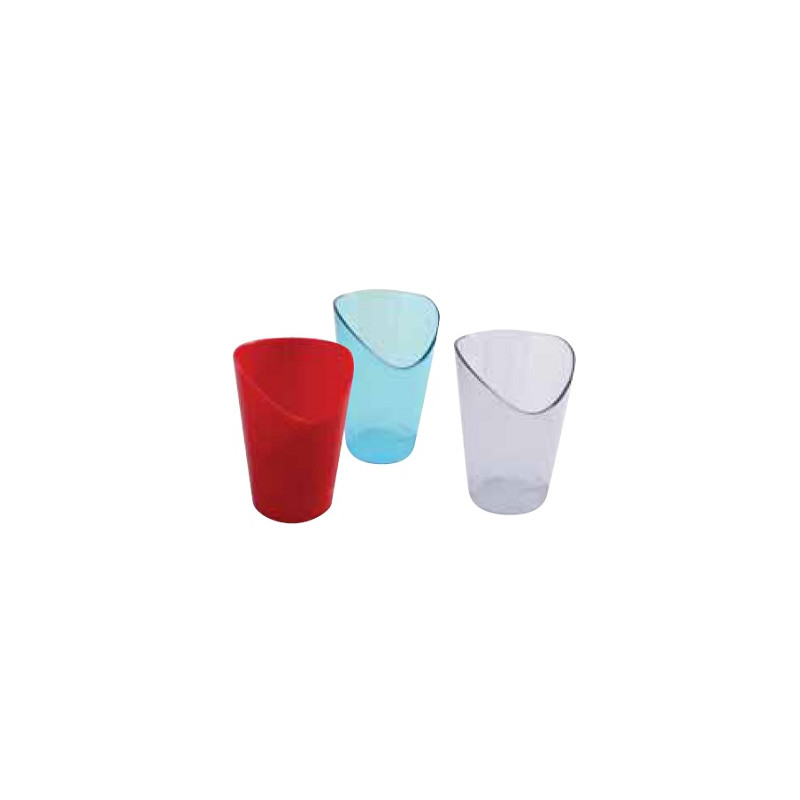 Bicchiere portapenne in plastica bianco