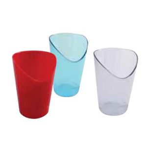 Bicchiere portapenne in plastica grigio