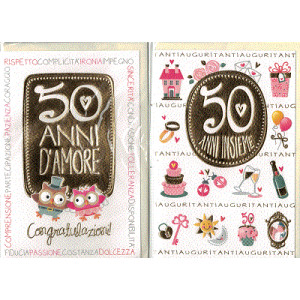 Biglietti auguri 50° anniversario