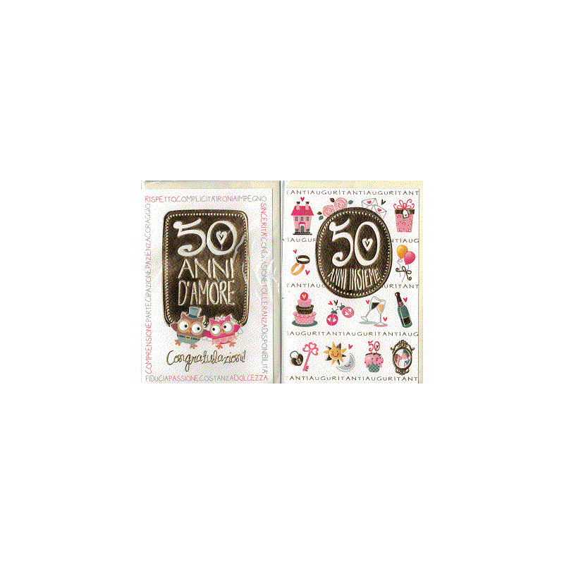 Biglietti auguri 50° anniversario