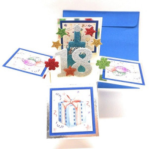 Biglietti auguri Happy box 18 anni maschile