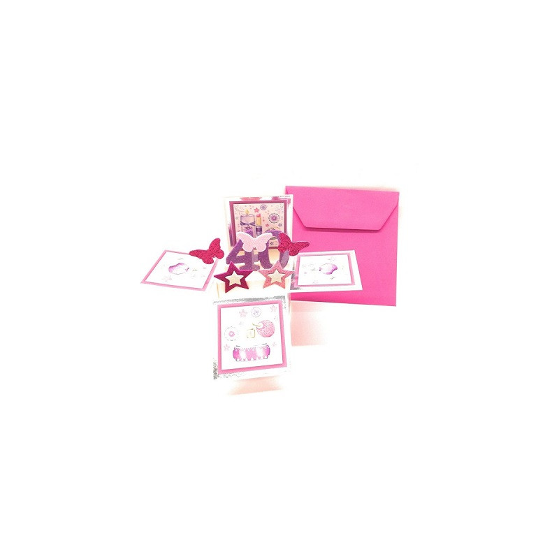 Biglietti auguri Happy box 40 anni femminile