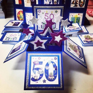 Biglietti auguri Happy box 50 anni maschile