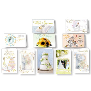 Biglietto auguri matrimonio f.to 9x14 con busta