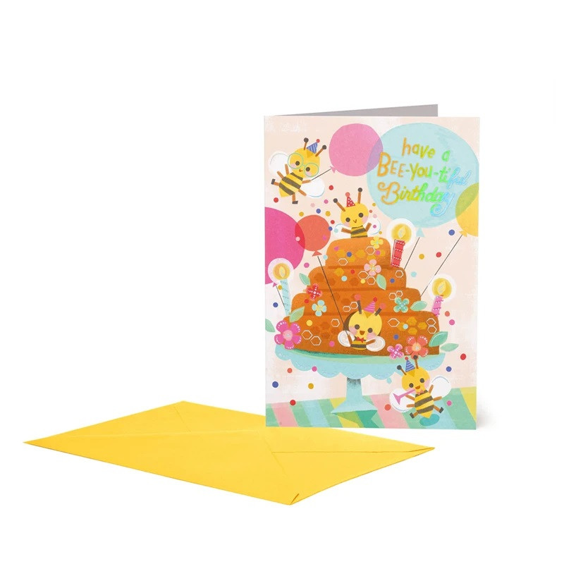 Biglietto Greeting card - bee cake