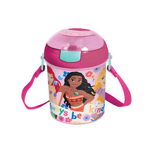 Borraccia in plastica Principesse con tracolla