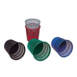 Cestino gettacarte in plastica aperto forato 16 litri 30X30h BLU