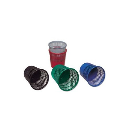 Cestino gettacarte in plastica aperto forato 16 litri 30X30h BLU