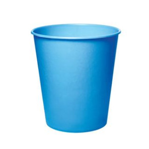 Cestino gettacarte in plastica chiuso blu tipo pelle