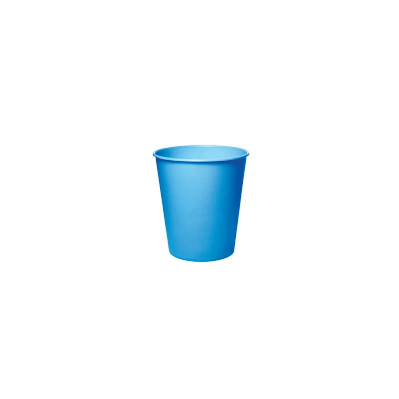 Cestino gettacarte in plastica chiuso blu tipo pelle