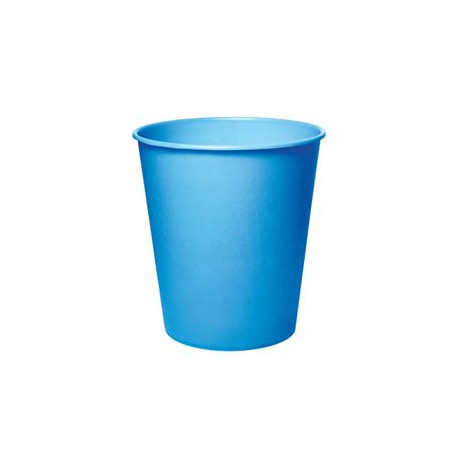 Cestino gettacarte in plastica chiuso blu tipo pelle