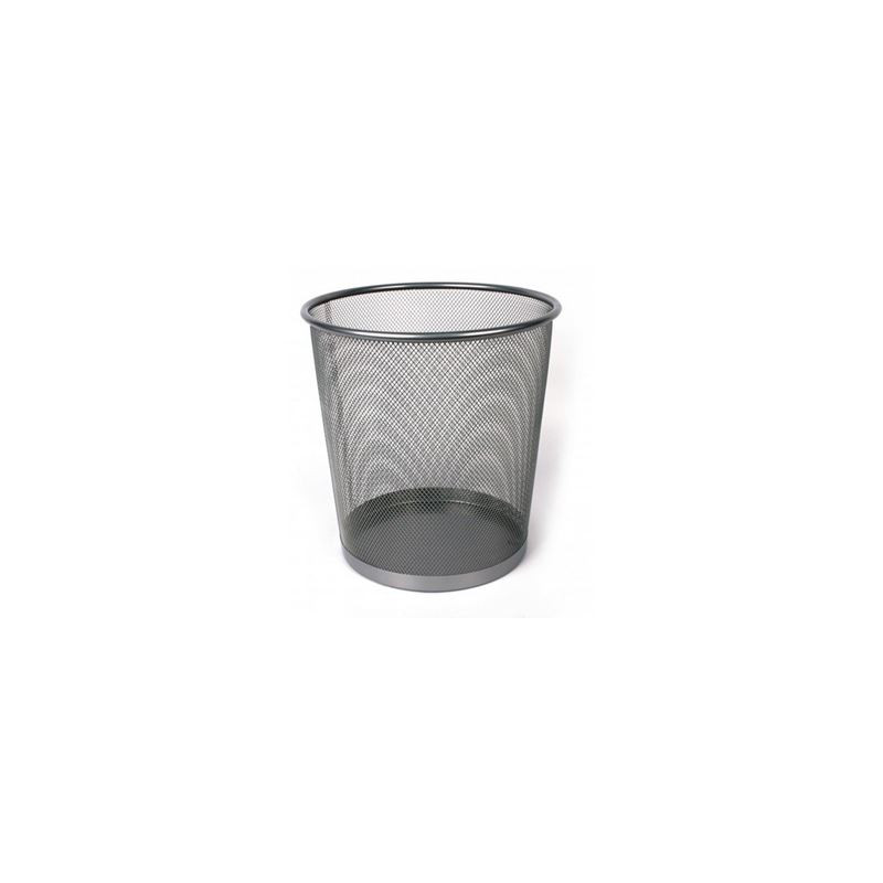 Cestino gettacarte rete metallico silver grande 35h d.29