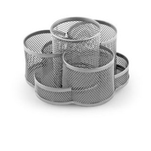 Desk organizer da scrivania girevole in rete silver