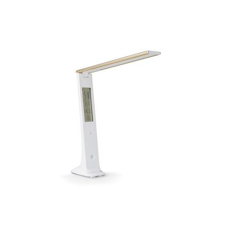 Lampada da scrivania con orologio e datario con attacco usb per ricariche