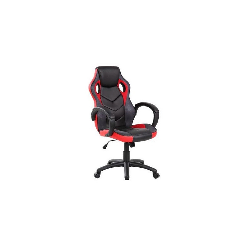 Poltrona Gaming adulto nera/rossa