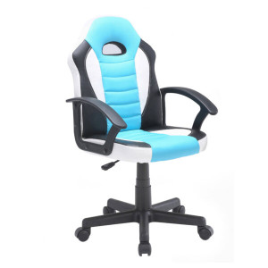 Poltroncina Gaming bianco/azzurra