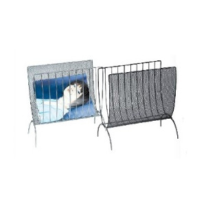 Porta giornali e riviste in metallo silver/nero