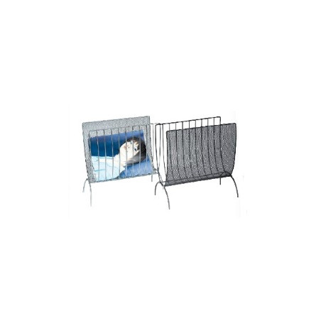 Porta giornali e riviste in metallo silver/nero