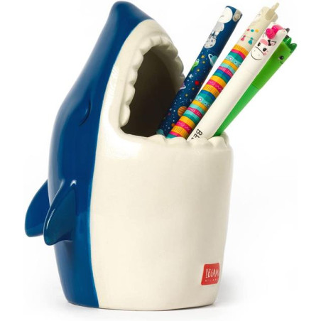 Portapenne in Ceramica - Desk Friends - shark Legami