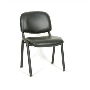 Sedia fissa per ufficio da attesa, struttura in metallo, seduta eschienale in SKY neroMisure d'ingombro.: 54x59xH79 cm sky nero