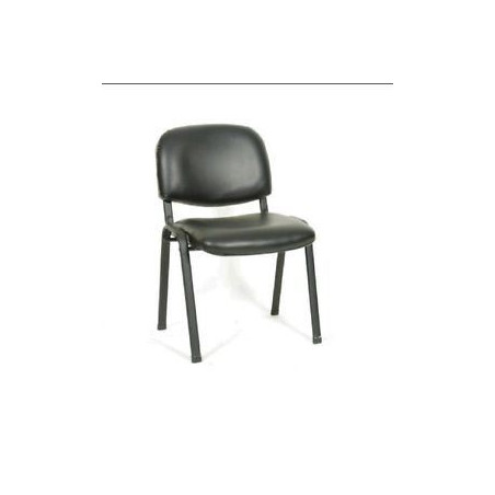 Sedia fissa per ufficio da attesa, struttura in metallo, seduta eschienale in SKY neroMisure d'ingombro.: 54x59xH79 cm sky nero