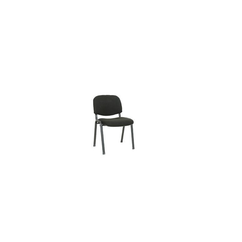 Sedia fissa per ufficio da attesa, struttura in metallo, seduta eschienale in tessuto neroMisure d'ingombro.: 54x59xH79 cm