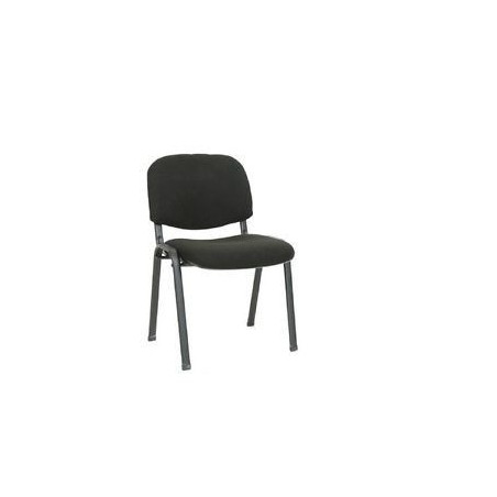 Sedia fissa per ufficio da attesa, struttura in metallo, seduta eschienale in tessuto neroMisure d'ingombro.: 54x59xH79 cm