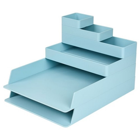 Set  desk da scrivania azzurro