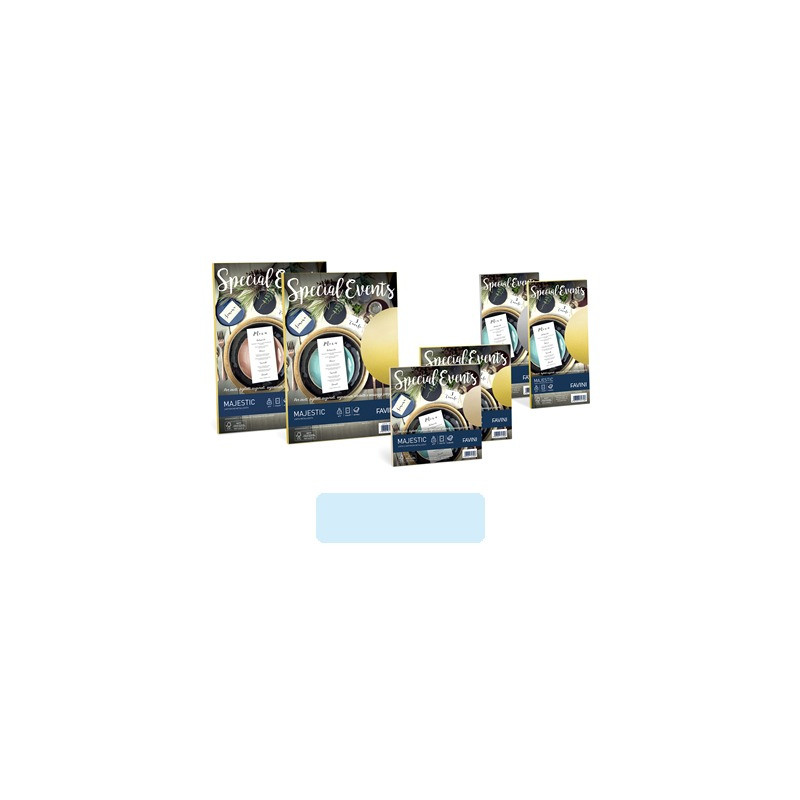 Biglietti e buste 17x17 special events azzurre 5+5pz