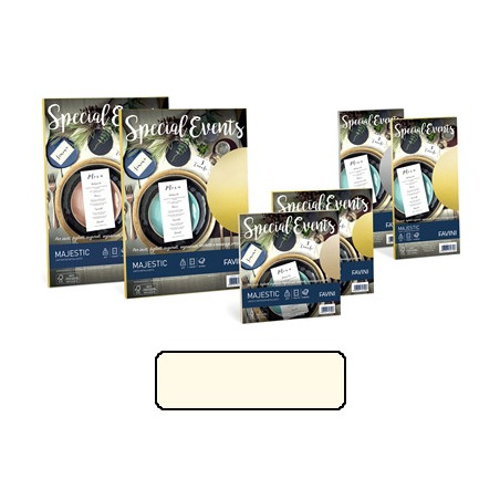 Biglietti e buste 17x17 special events crema 5+5pz