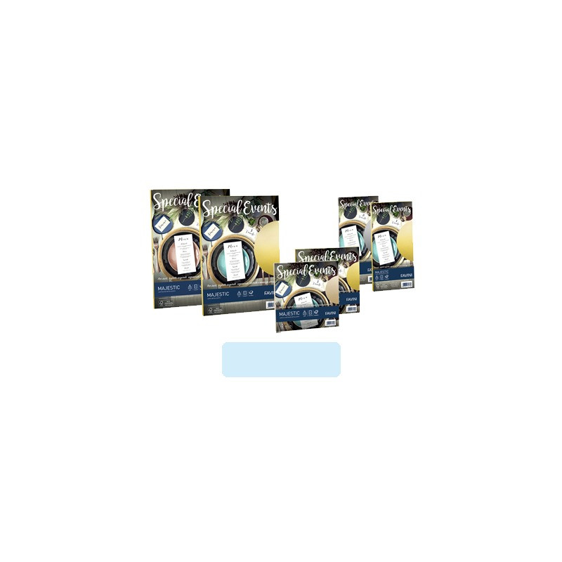 Biglietti e buste 76x110 special events azzurre 5+5pz
