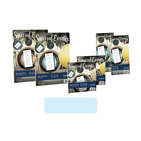 Biglietti e buste 76x110 special events azzurre 5+5pz