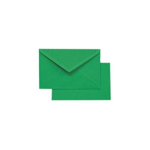 Biglietti e buste 9x14 10+10pz verde