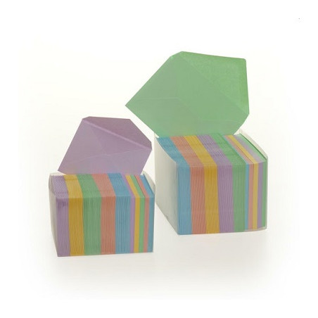 Biglietti e buste f.to 9 col.tenui 100+100pz