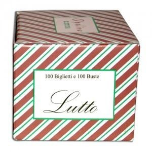 Biglietti e buste f.to 9 mis. 9x14 100+100pz  Lutto