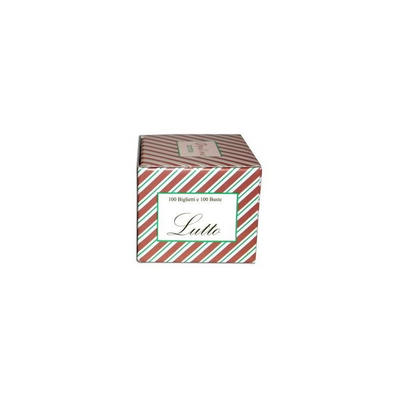 Biglietti e buste f.to 9 mis. 9x14 100+100pz  Lutto