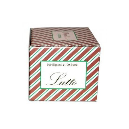 Biglietti e buste f.to 9 mis. 9x14 100+100pz  Lutto
