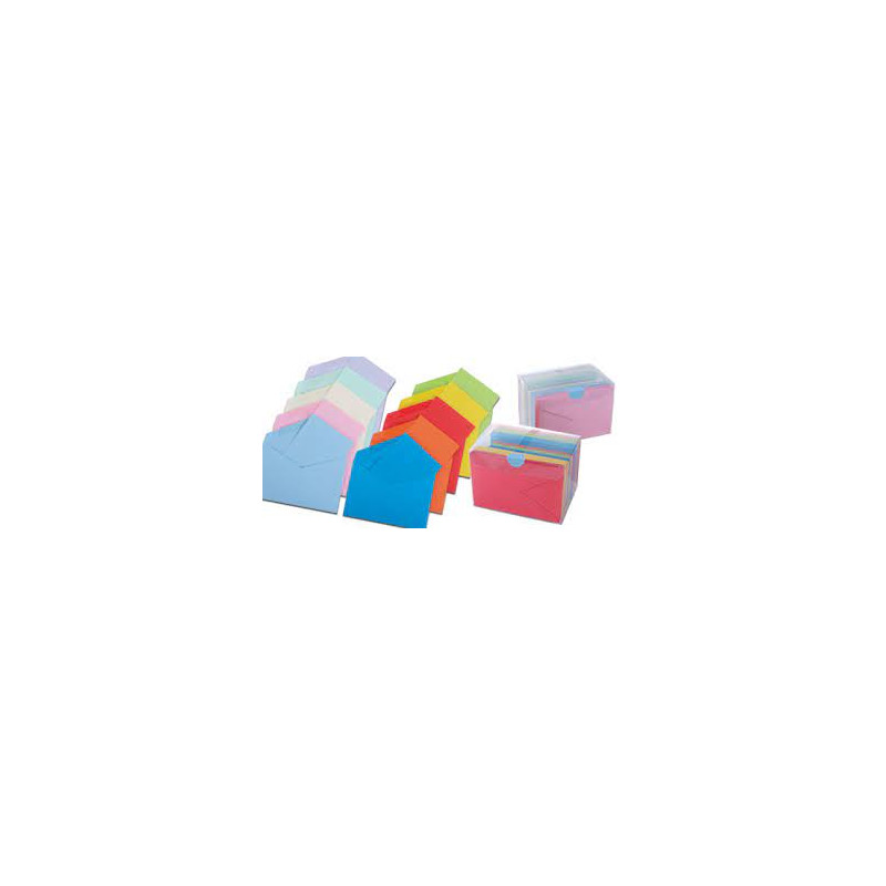 Biglietti e buste f.to 9 rosa 9x14 100pz+100pz