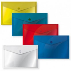 Busta con bottone A6 19x14cm assortite