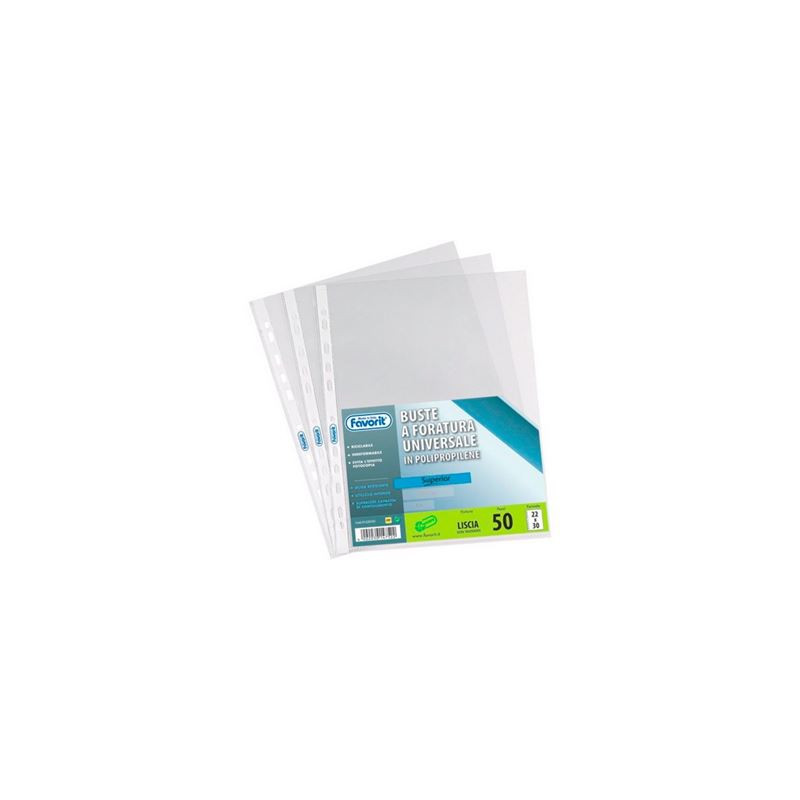 Buste 4 fori A4 lisce spessore pesante 150mc 50pz Favorit  Superior