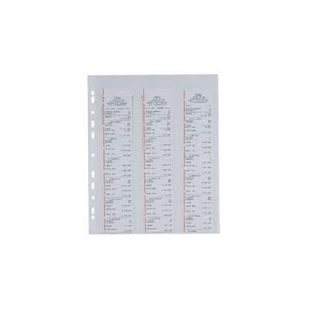 Buste 4 fori A4 porta scontrini / banconote 10fg