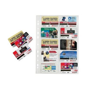 Buste 4 fori A4 portacard 10 spazi per schede telefoniche / biglietti visita cf da 10pz