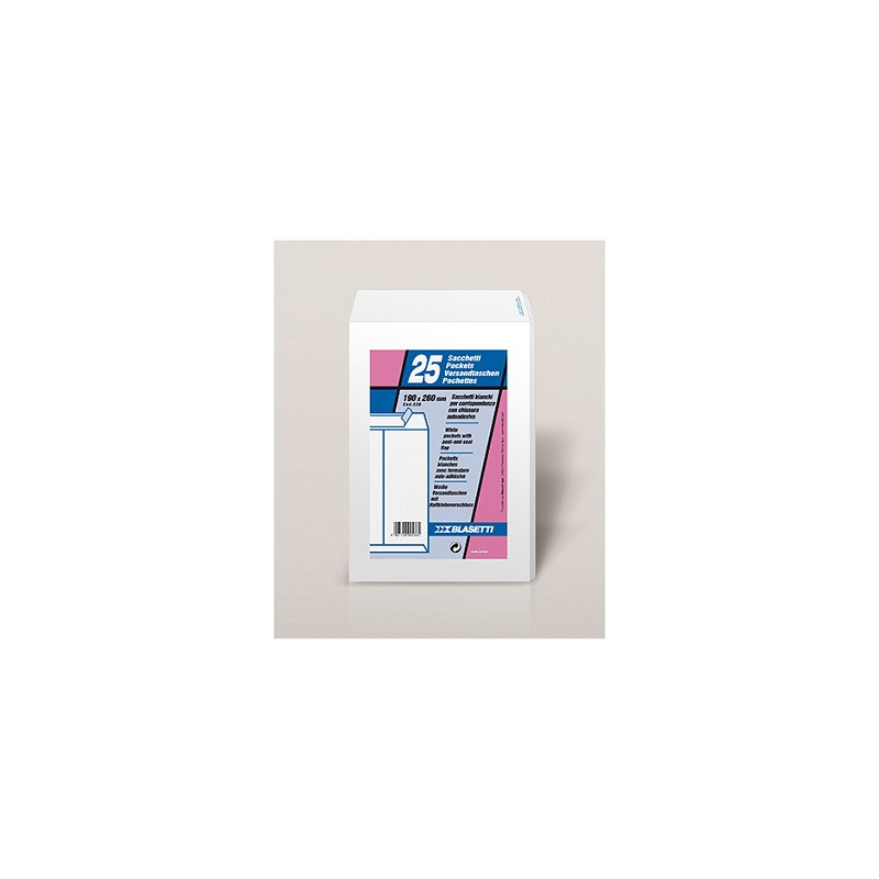Buste a sacco bianche 19x26 in cf da 25 pz
