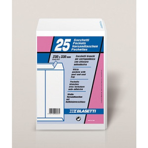 Buste a sacco bianche 23x33 internografate 25pz (sc 20bl)
