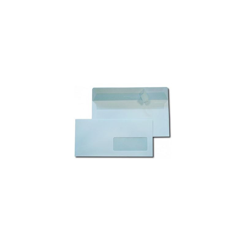 Buste bianche 11X23 c/finestra 80gr. 500pz