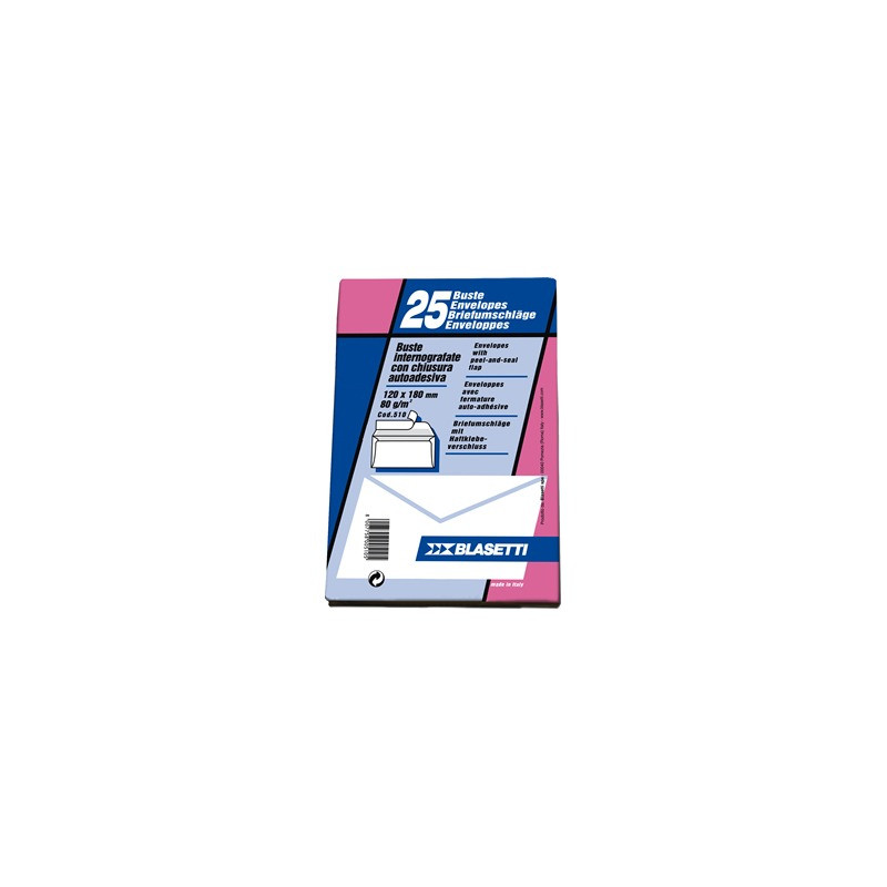 Buste bianche 12x18 80gr 25pz