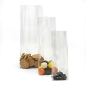 Buste Cellophan fondo quadro cm.8+5x28 50pz