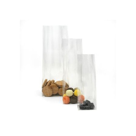 Buste Cellophan fondo quadro cm.8+5x28 50pz