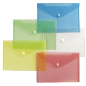 Buste con velcro A4 verde