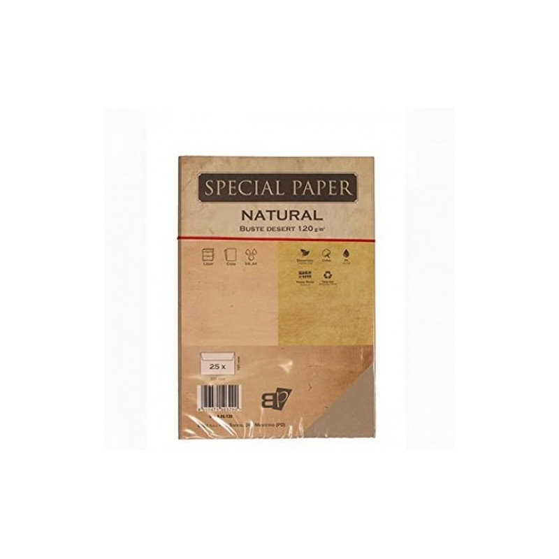 Buste Special Paper Natural desert 120gr 16x23 25pz